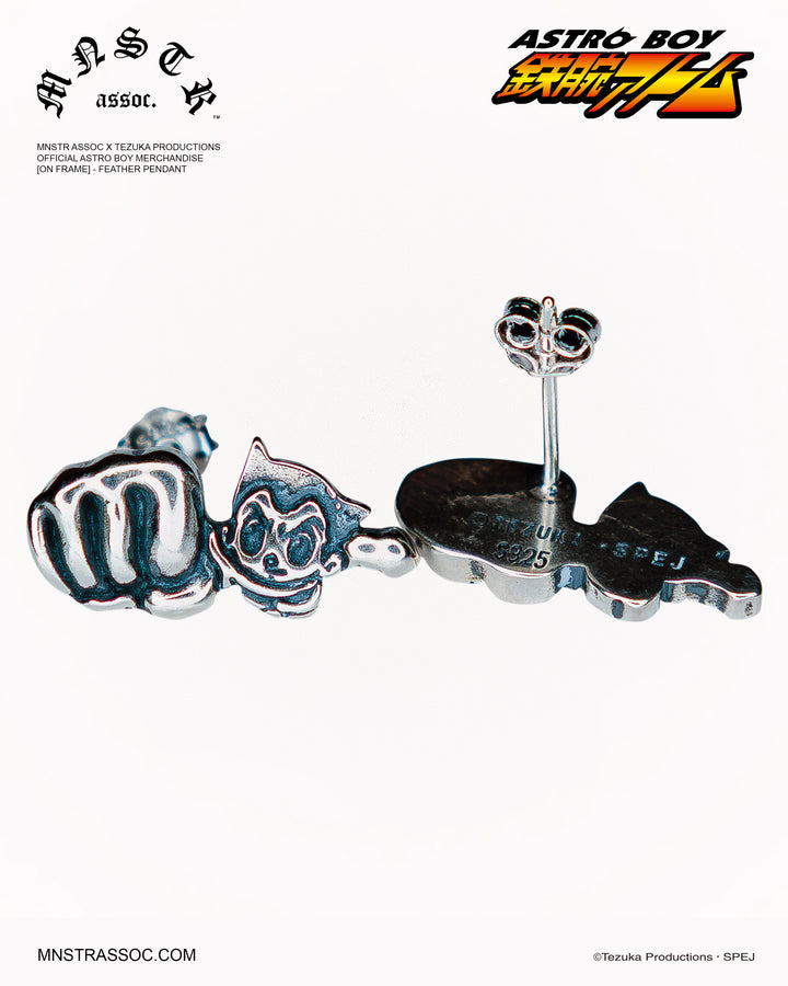 Flying Fist Stud Earrings