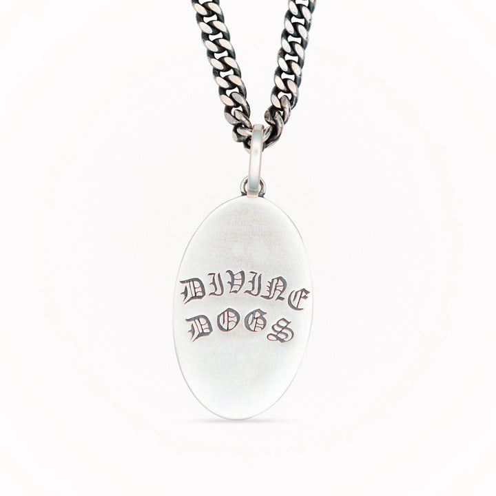 Divine Dogs Oval Necklace Pendant