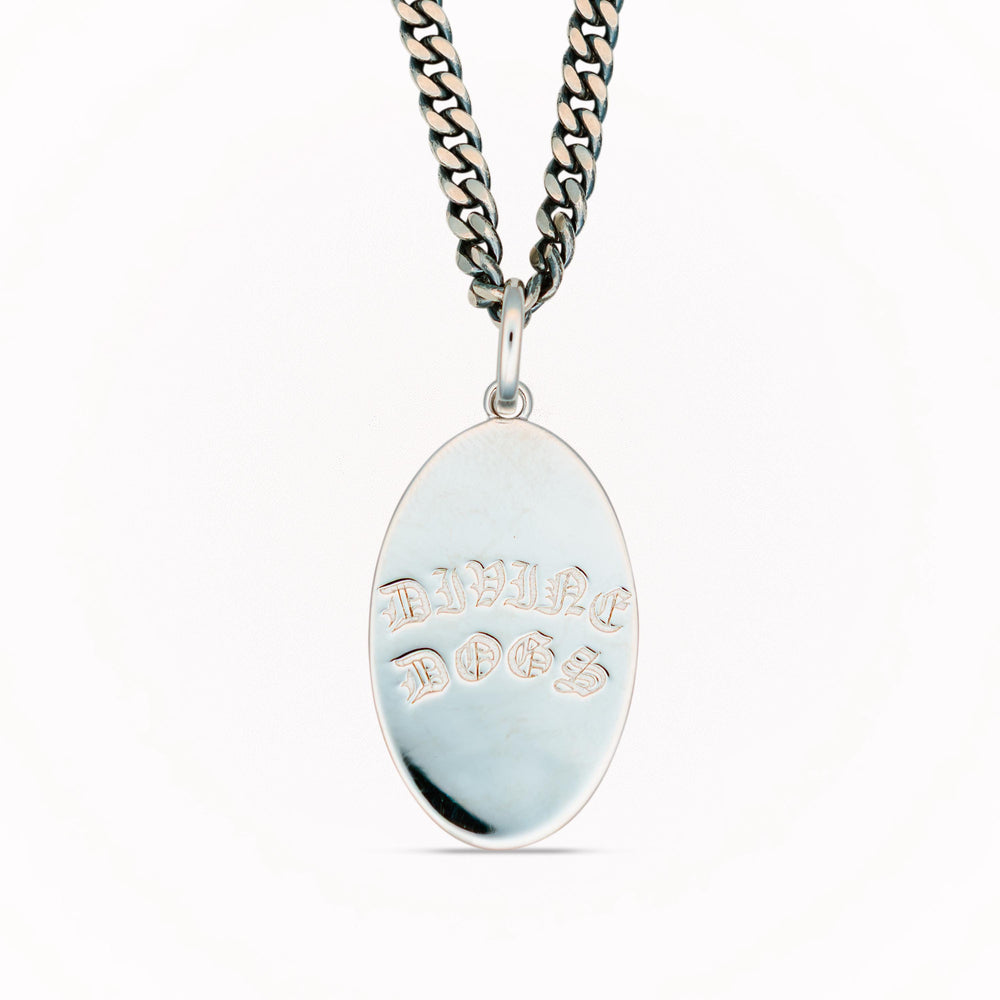 Divine Dogs Two Tone Necklace Pendant
