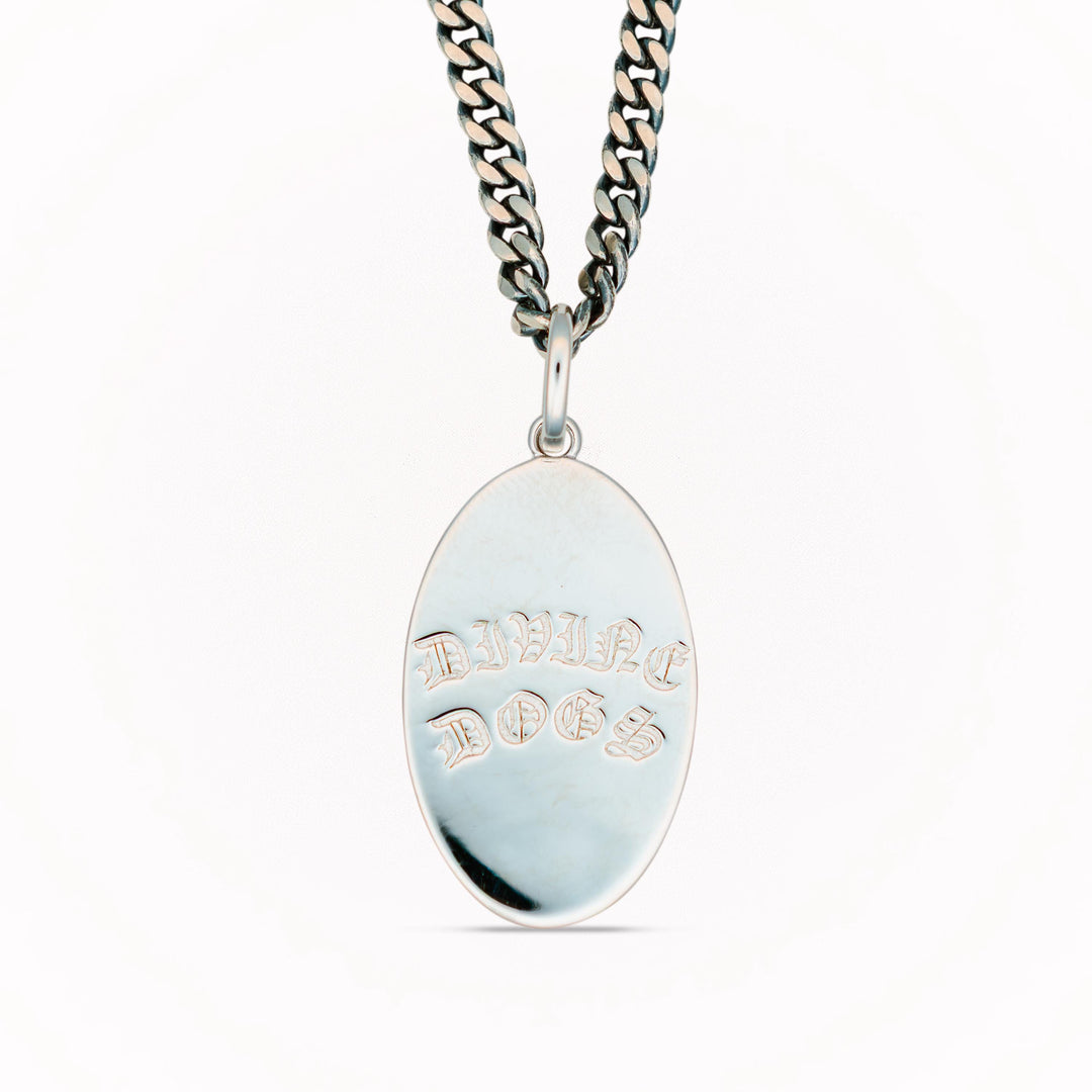 Divine Dogs Two Tone Necklace Pendant